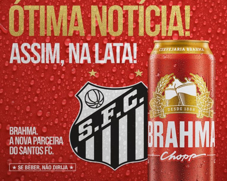 Patrocínio da Brahma ao Santos estreita relação de cervejas com o futebol