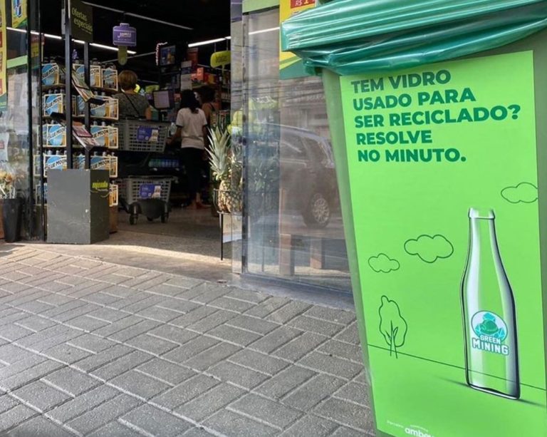 Parceria entre Green Mining e Pão de Açúcar coleta 6t de vidro para reciclagem