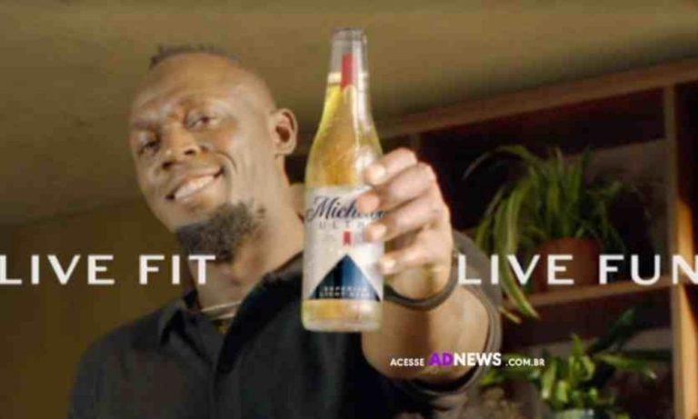 Balcão olímpico: Michelob aposta em Bolt para reforçar ligação com vida saudável