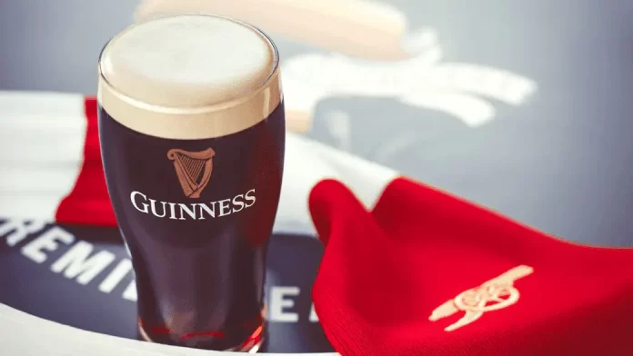 Guinness foi anunciada como nova patrocinadora do Arsenal, da Inglaterra (Crédito: Site oficial do Arsenal)