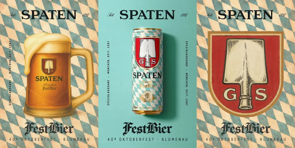 Spaten Festbier será lançada na abertura da Oktoberfest Blumenau para comemorar a 40ª Edição do evento (Crédito: Spaten / Divulgação)