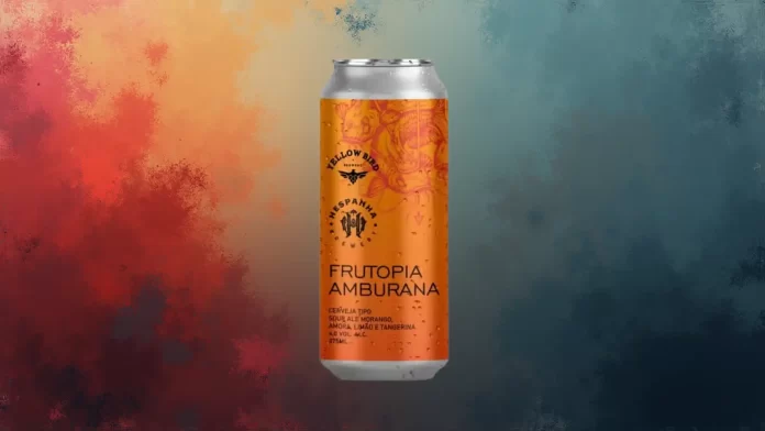 Entre as cervejas que podem representar o Brasil no World Beer Cup está a Frutopia, vencedora do pêmio Best Of Show (melhor do concurso) na edição 2025 da etapa nacional da Copa Cerveja Brasil (Crédito: Divulgação / Imagem tratada com IA - Canva.com)