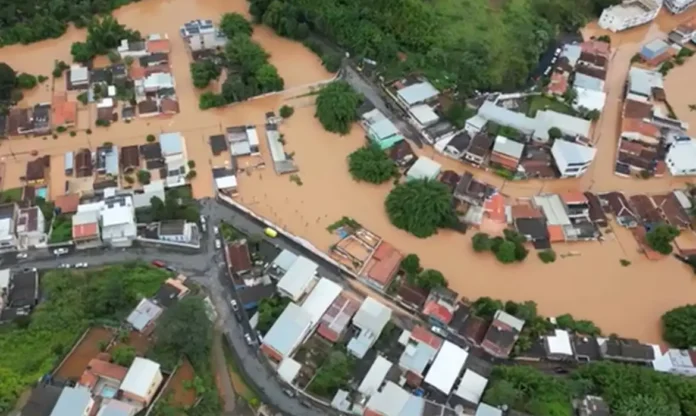 Chuva na Zona da Mata impactou setor cervejeiro, que já vinha enfrentando queda nas vendas devido às chuvas acumuladas nosúltimos 40 dias. (Crédito: Prefeitura Municipal de Matias Barbosa / Divulgação)