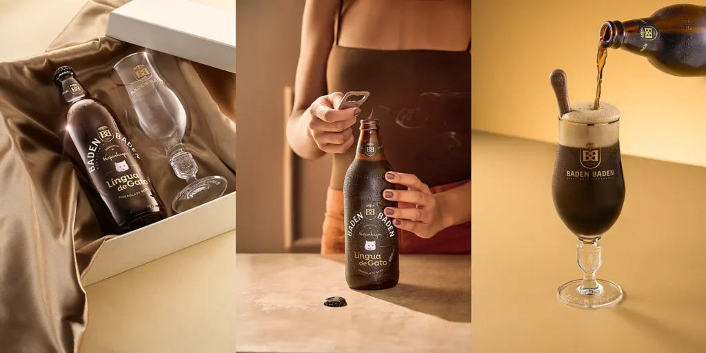 Nova cerveja é uma edição limitada feita de maneira colaborativa entre a Baden Baden e a Kopenhagen (Crédito: Arte Guia da Cerveja com imagens de divulgação)