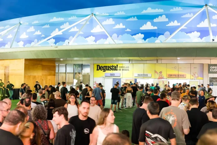 Área de experimentação livre, o Degusta Cervejas do Brasil foi o grande destaque do Festival Brasileiro da Cerveja 2026 (Crédito: Daniel Zimmermann/Divulgação)