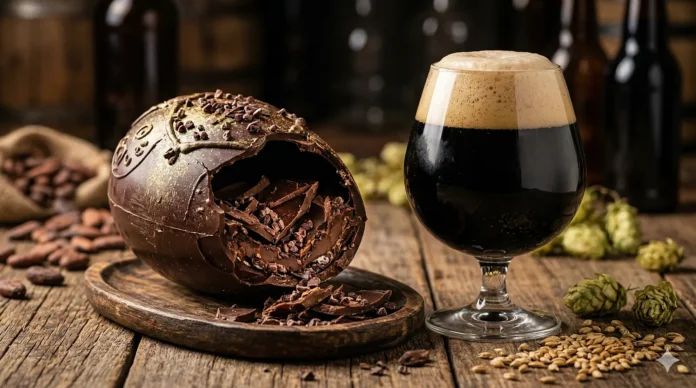 Páscoa cervejeira: da harmonização com chocolate às Pasty Stouts, há muitas formas de curtir um feriado ainda mais saboroso (Crédito: Imagem criada com IA / Gemini)