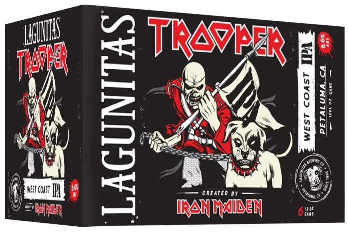 Cerveja do Iron Maiden com a Lagunitas, batizada de Lagunitas Trooper, deve ser lançada em 6 de junho nos Estados Unidos (Crédito: Reprodução / site norte-americano da Lagunitas)