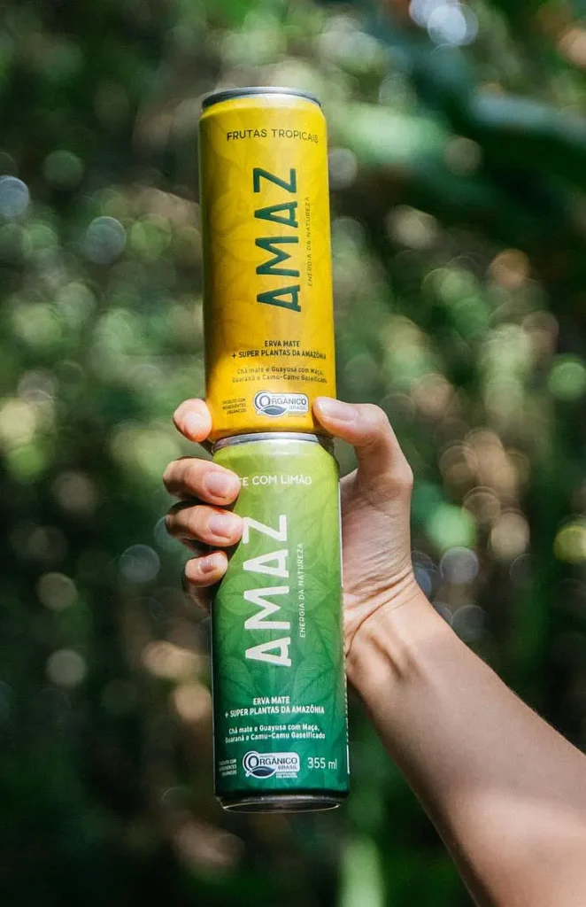 Amaz é energético funcional feito com ingredientes amazônicos orgânicos, naturais e agroflorestais da WeBev, parceira da Cervejaria Tarantino (Crédito: Divulgação)