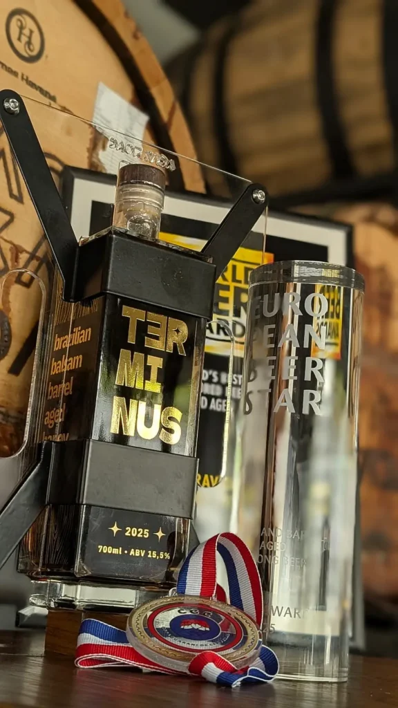 Daoravida Terminus 2026 foi maturada em Castanheira e premiada este ano no World Beer Cup (Crédito: Divulgação / Daoravida)